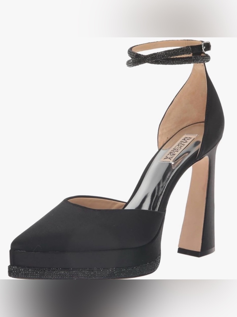 EUC- Badgley Mischka ‘Elaina’ Ankle Strap Platform Heel w/Sculpted Heel